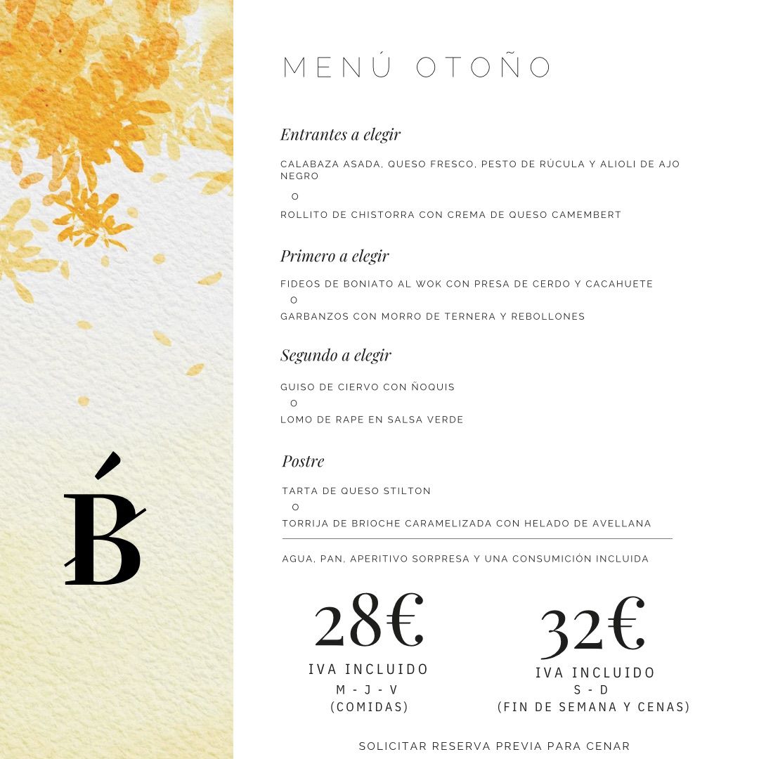 Menu Otoño Bistronomo